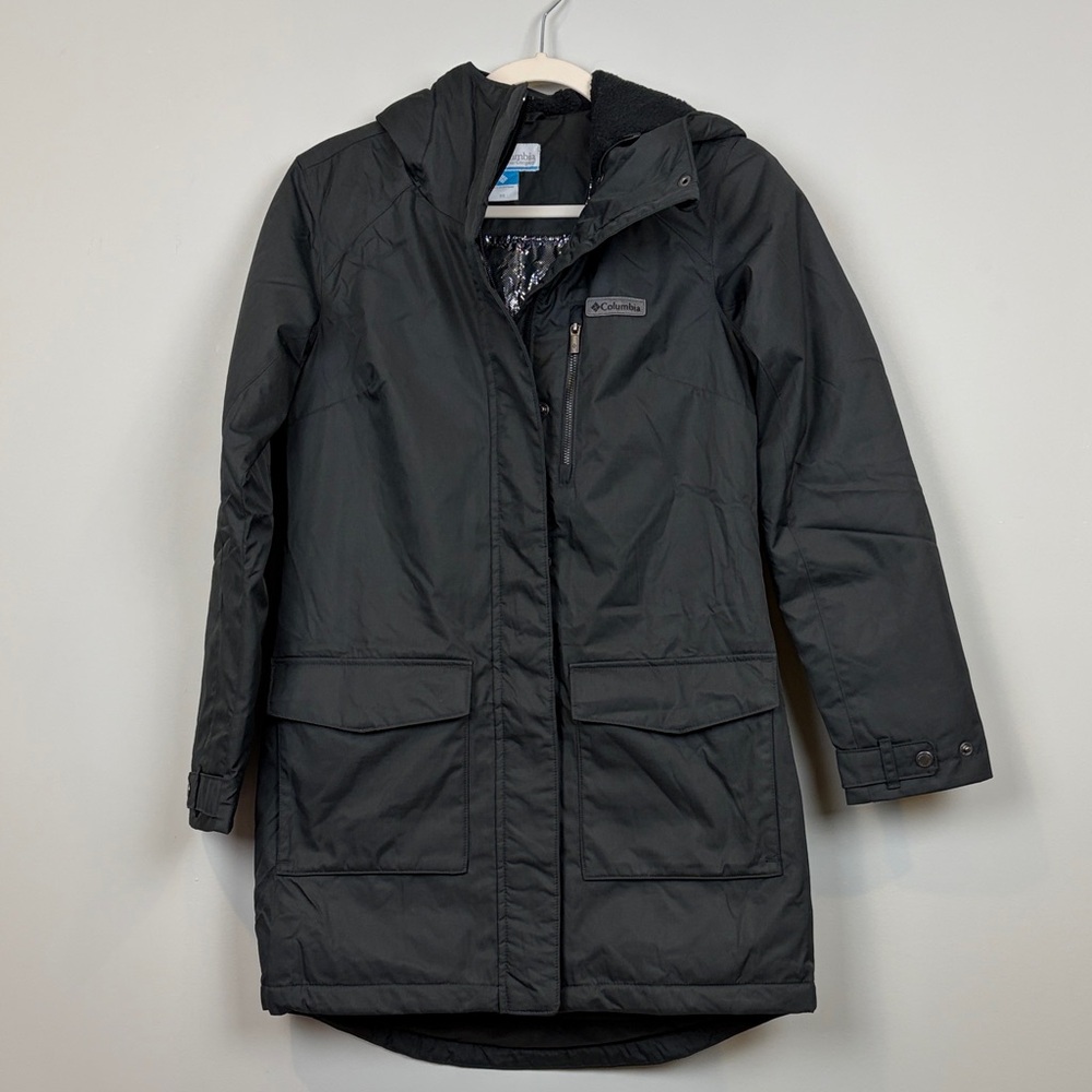 Columbia Women's Mountain City Black Long Jacket SZ XS